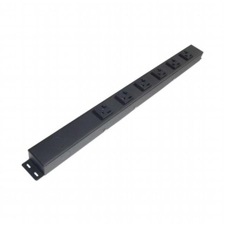 E-DUSTRY INC e-dustry EPS-HT02006NV1 6 20A Outlet Hardwired Power Strip - 20 in. EPS-HT02006NV1